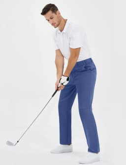 TACVASEN Men's Winter Golf Pants Fleece Lined Warm Stretch Straight Leg Business Casual Work Travel Trousers with Pockets