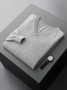 Men's 100% Cashmere Sweater V-neck Pullover Autumn Winter Basic Smart Casual Cashmere Knitwear Long Sleeve Clothing Topss