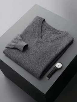 Men's 100% Cashmere Sweater V-neck Pullover Autumn Winter Basic Smart Casual Cashmere Knitwear Long Sleeve Clothing Topss