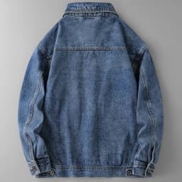 2024 Spring and Autumn New Fashion Solid Color Large Size Denim Coat Men's Casual Loose Comfortable High Quality Jacket M-4XL