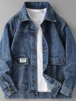 2024 Spring and Autumn New Fashion Solid Color Large Size Denim Coat Men's Casual Loose Comfortable High Quality Jacket M-4XL