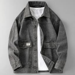 2024 Spring and Autumn New Fashion Solid Color Large Size Denim Coat Men's Casual Loose Comfortable High Quality Jacket M-4XL