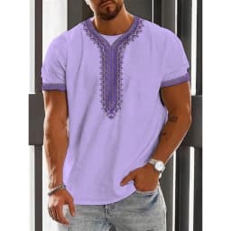 Trend 2025 Vintage Ethnic Graphic T Shirt Summer Fashion Short Sleeve 3D Printed Men T-Shirt Casual Streetwear Boy Breath Tee