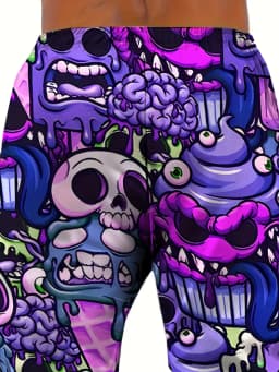 Fashion Men's 2025 Sweatpants Skull Printed Joggers Slim Fit Pants Casual Lounge Pants with Pockets Autumn Winter Streetwear