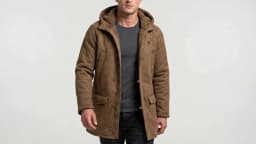 Men’s Hooded Fleece Jacket New Winter Arrival Faux-Fur Lined Coat Outdoor Windproof Jacket Hunting Hiking Windbreaker Jacket