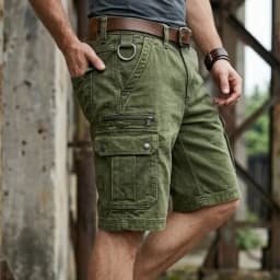 KIDWHXR Man Denim Short Summer Streetwear Simple Solid Washed Men Shorts Retro Loose Straight Pocket Outdoor Casual Male Shorts