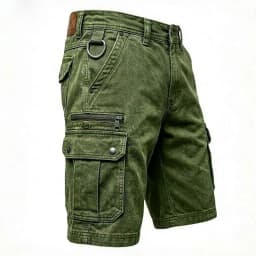 KIDWHXR Man Denim Short Summer Streetwear Simple Solid Washed Men Shorts Retro Loose Straight Pocket Outdoor Casual Male Shorts