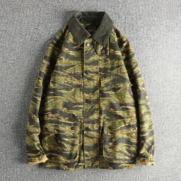 Amekaji American Casual Retro Vintage Woven Cotton Men's Safari Workwear Jacket American High-Street Slim Fit Trend Coat