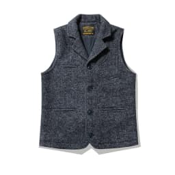 Good Quality Winter Fashion Men's Retro British Tweed Wool Vest Thick Double-Layer Multi-Pocket Suit-Collar Vest Warmth Top Male