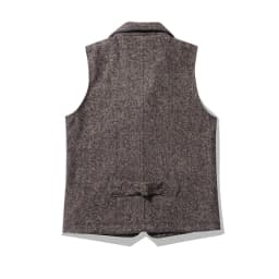 Good Quality Winter Fashion Men's Retro British Tweed Wool Vest Thick Double-Layer Multi-Pocket Suit-Collar Vest Warmth Top Male