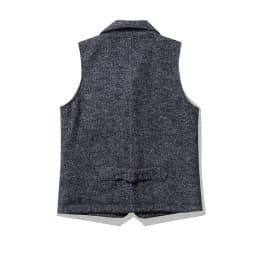 Good Quality Winter Fashion Men's Retro British Tweed Wool Vest Thick Double-Layer Multi-Pocket Suit-Collar Vest Warmth Top Male