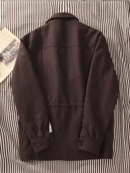 POT&CRAFTSMAN Classic Jacket Premium Casual Teba Collar Spanish Jacket Coffee Brown Wool Tweed Top Suit Collar Men's