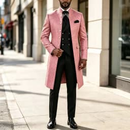Long Floral Pattern Wedding Suits Men 3‑Pieces Single Breasted Groom Tuxedo with Stand Collar Jacket Vest Pants Evening Outfit