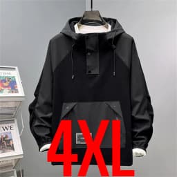 Extra Plus Size 13XL Men Hoodie Hooded Half Zip Up Winderbreaker Male Cargo Jacket Oversized Large Big 5xl 6xl 7xl 8xl 10XL Coat
