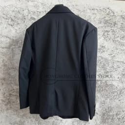 Personalized Stylish Belted Jacket for Military Uniform. Fine-Spun Material for a Professional and Classic Oversized Suit.