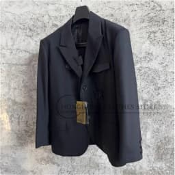 Personalized Stylish Belted Jacket for Military Uniform. Fine-Spun Material for a Professional and Classic Oversized Suit.