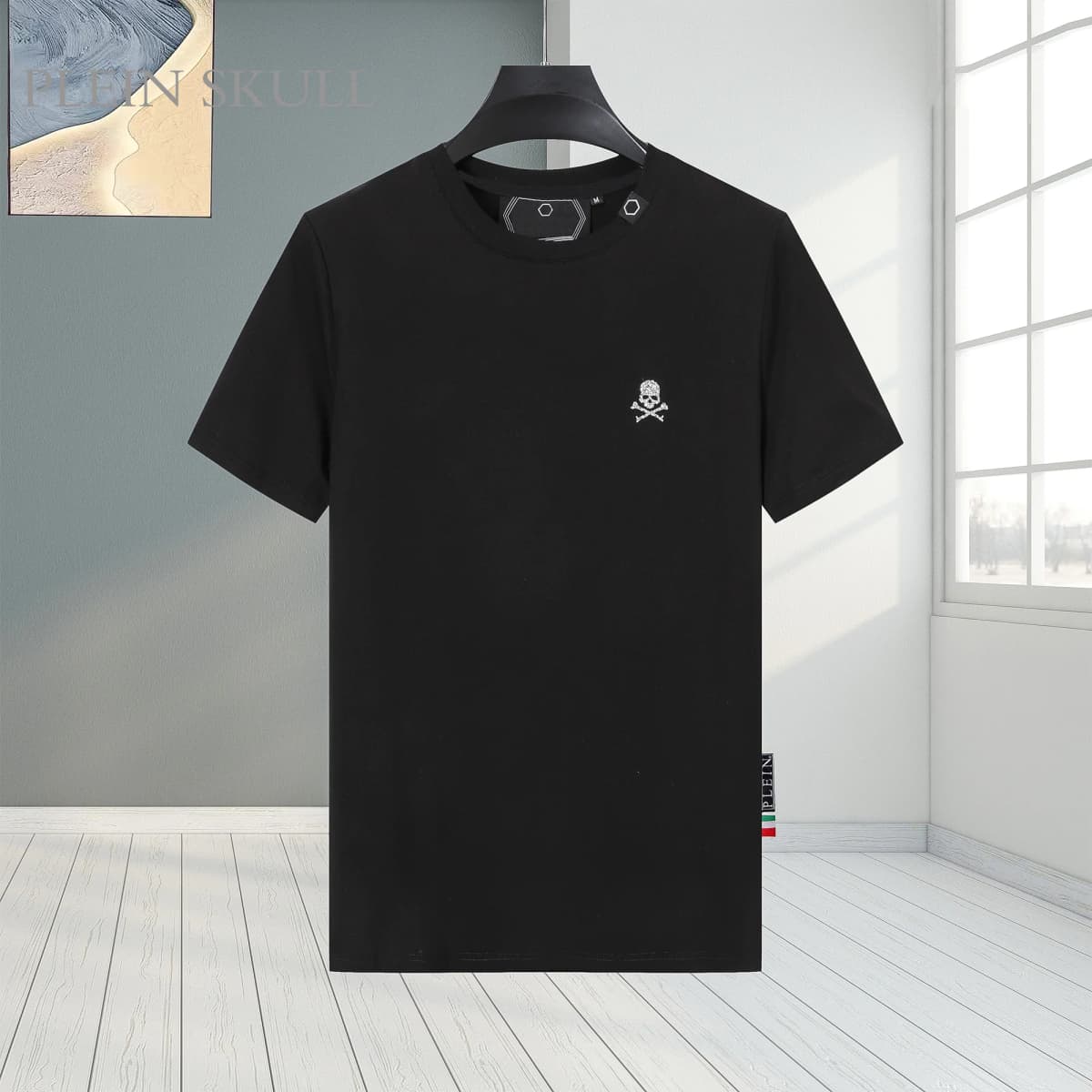 2026 Summer Light Luxury Men's Pure Cotton T-shirt Classic Daily Casual Top Men's and Women's High Street Sports Short Sleeve