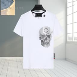 2026 Summer Light Luxury Men's Pure Cotton T-shirt Classic Daily Casual Top Men's and Women's High Street Sports Short Sleeve