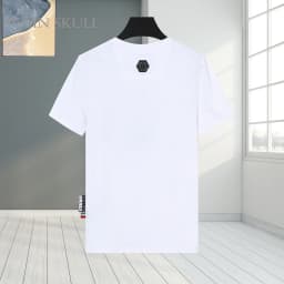 2026 Summer Light Luxury Men's Pure Cotton T-shirt Classic Daily Casual Top Men's and Women's High Street Sports Short Sleeve