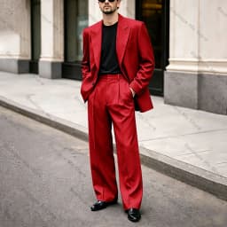 Chic Men's Black Suit Oversized Peak Lapel Double Breasted Outfit Casual Formal Business Wedding Party Prom Tuxedo 2 Piece