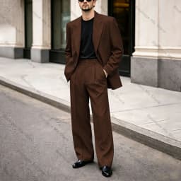Chic Men's Black Suit Oversized Peak Lapel Double Breasted Outfit Casual Formal Business Wedding Party Prom Tuxedo 2 Piece