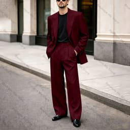Chic Men's Black Suit Oversized Peak Lapel Double Breasted Outfit Casual Formal Business Wedding Party Prom Tuxedo 2 Piece