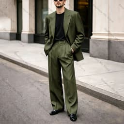 Chic Men's Black Suit Oversized Peak Lapel Double Breasted Outfit Casual Formal Business Wedding Party Prom Tuxedo 2 Piece
