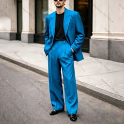 Chic Men's Black Suit Oversized Peak Lapel Double Breasted Outfit Casual Formal Business Wedding Party Prom Tuxedo 2 Piece