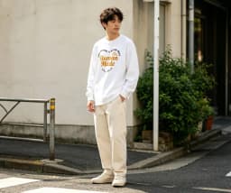 2026 New Human Made Logo Print Crewneck Long Sleeve T Shirt Couple Unisex Top