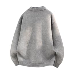 Men's Autumn Winter Knitted Cardigan Single Breasted Embroidered Warm Sweater Jacket Fashionable and Trendy Brand Men's Clothing