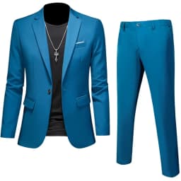 Plus Size 6XL 5XL Men's Suit Coat+2 Piece Pants/Business Fashion Office Dress/Slim Fit High Quality Groom Wedding Dress Suit Set