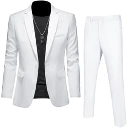 Plus Size 6XL 5XL Men's Suit Coat+2 Piece Pants/Business Fashion Office Dress/Slim Fit High Quality Groom Wedding Dress Suit Set