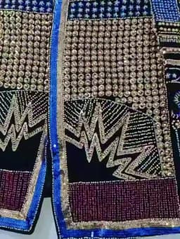 Men African Inspired Multicolor Sequin Blazer Shawl Lapel Gold Geometric Pattern Slim Fit Jacket Wedding Groom Tuxedo For Party Prom