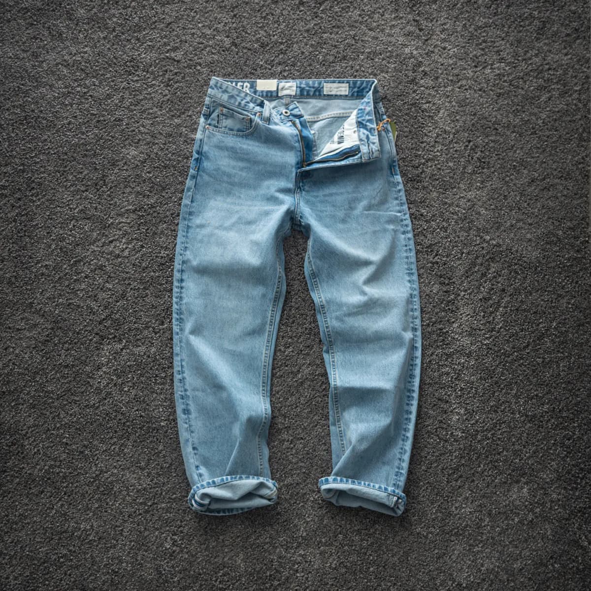 2026 Spring New American Retro Heavyweight High-end Comfort Jeans Men's Fashion 88% Cotton Washed Old Straight Casual Pants