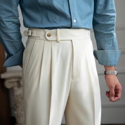 Men's Commuter All-match Naples High Waist Micro Straight Casual Pants Retro Autumn Business Pants