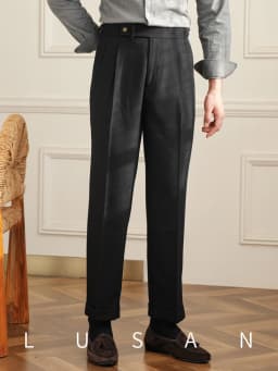 Men's Commuter All-match Naples High Waist Micro Straight Casual Pants Retro Autumn Business Pants