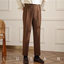 Men's Commuter All-match Naples High Waist Micro Straight Casual Pants Retro Autumn Business Pants