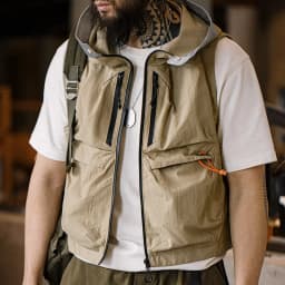 Maden Outdoor Quick Dry Men's Vest Multi-pocket Hooded Camping Fishing Mountain Waistcoat Tactical Hunting Sleeveless Jackets