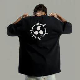 Men Washed Anime Naruto Print T Shirt Hip Hop Streetwear T-Shirt Harajuku Cotton Short Sleeve Casual Tshirt Summer Tops Tees