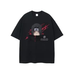 Men Washed Anime Naruto Print T Shirt Hip Hop Streetwear T-Shirt Harajuku Cotton Short Sleeve Casual Tshirt Summer Tops Tees