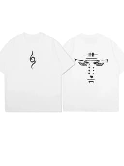 Men Washed Anime Naruto Print T Shirt Hip Hop Streetwear T-Shirt Harajuku Cotton Short Sleeve Casual Tshirt Summer Tops Tees