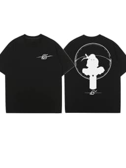 Men Washed Anime Naruto Print T Shirt Hip Hop Streetwear T-Shirt Harajuku Cotton Short Sleeve Casual Tshirt Summer Tops Tees