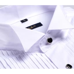 2026 DR DARO UOMO Mens Shirts White Tuxedo Shirt Party Wedding Shirt 883-White