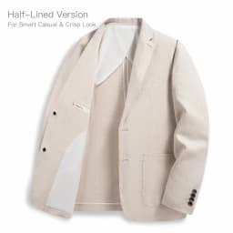 Mens Linen Blazer Unstructured Summer Jacket Quiet Luxury Smart Casual Lightweight Resort Wear Breathable Cooling Lyocell Coat
