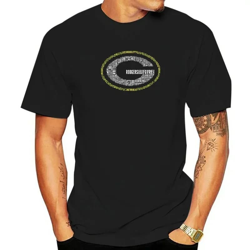 Packers Hoodies Sweatshirts Logo Text Green Streetwear Harajuku 100%Cotton Bay Men'S Tshirt men clothing graphic oversized tee