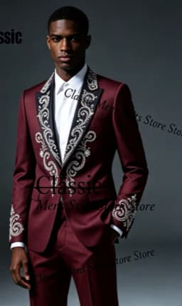 Customized Gem Diamond Men Suit 2 Pieces Set Male Party Blazers Luxury Groom Wedding Tuxedos Slim Sequins trajes para hombre