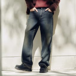 Semir Jeans Men Vintage Washed Whiskered Loose Fit Straight Leg Classic Casual Pants 2025 Autumn Winter