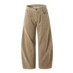 Men Corduroy Wide Leg Straight Pants Japan Korean Streetwear Fashion Loose Casual Vintage Stripe Cargo Trousers Man Harem Pant