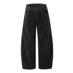 Men Corduroy Wide Leg Straight Pants Japan Korean Streetwear Fashion Loose Casual Vintage Stripe Cargo Trousers Man Harem Pant