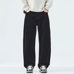 Men Corduroy Wide Leg Straight Pants Japan Korean Streetwear Fashion Loose Casual Vintage Stripe Cargo Trousers Man Harem Pant